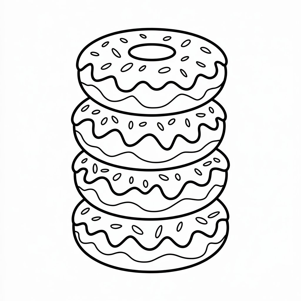 desenhos para colorir donuts
