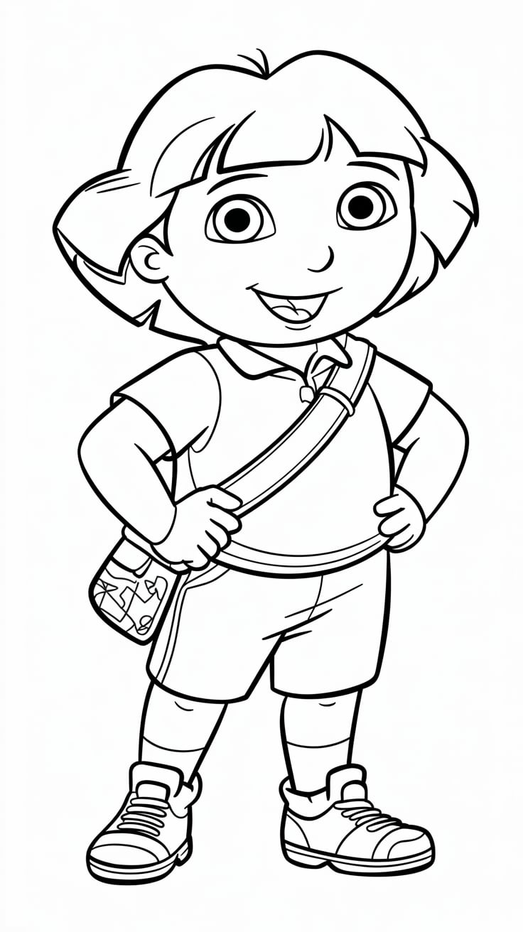 dora aventureira desenho para colorir
