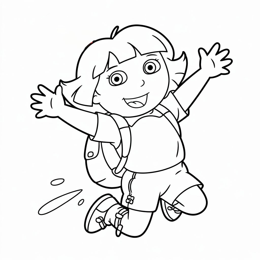 desenho dora aventureira para colorir