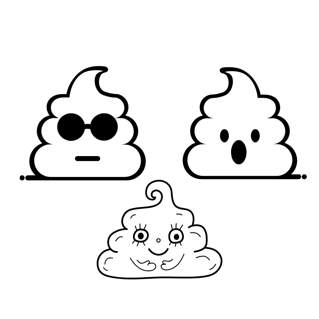 desenho de emoji para colorir
