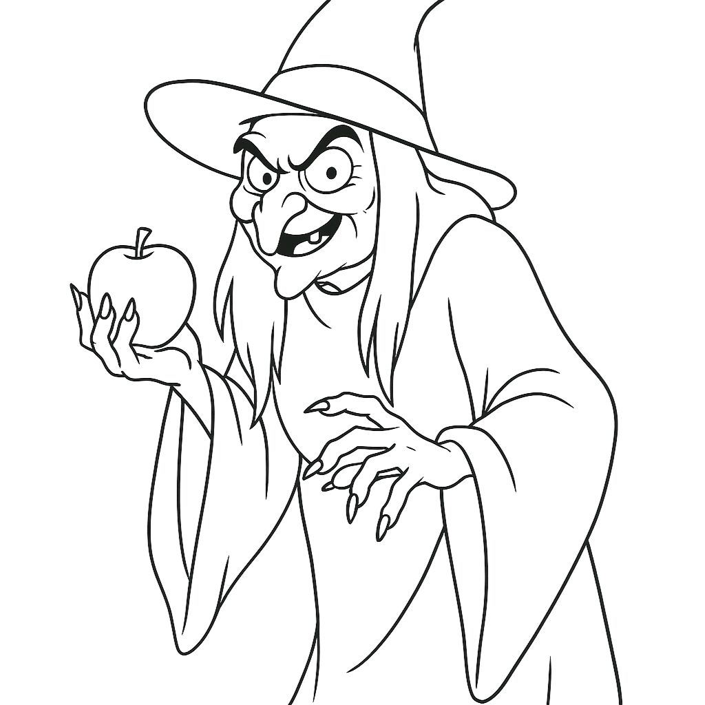 bruxa desenho colorido