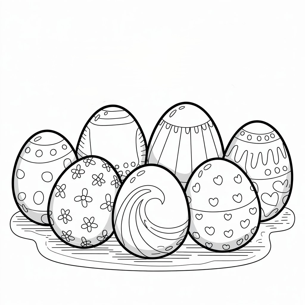 desenho de ovo para colorir e imprimir