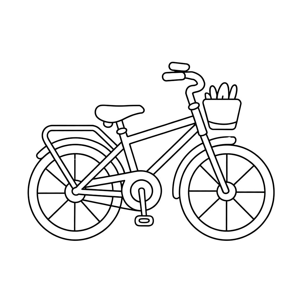 imagem de bicicleta para colorir