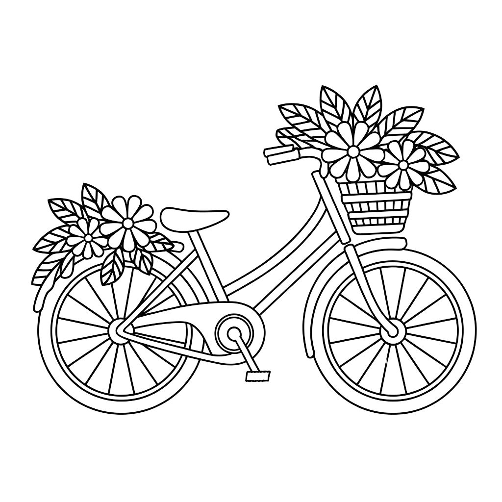 desenho de bicicletas para colorir