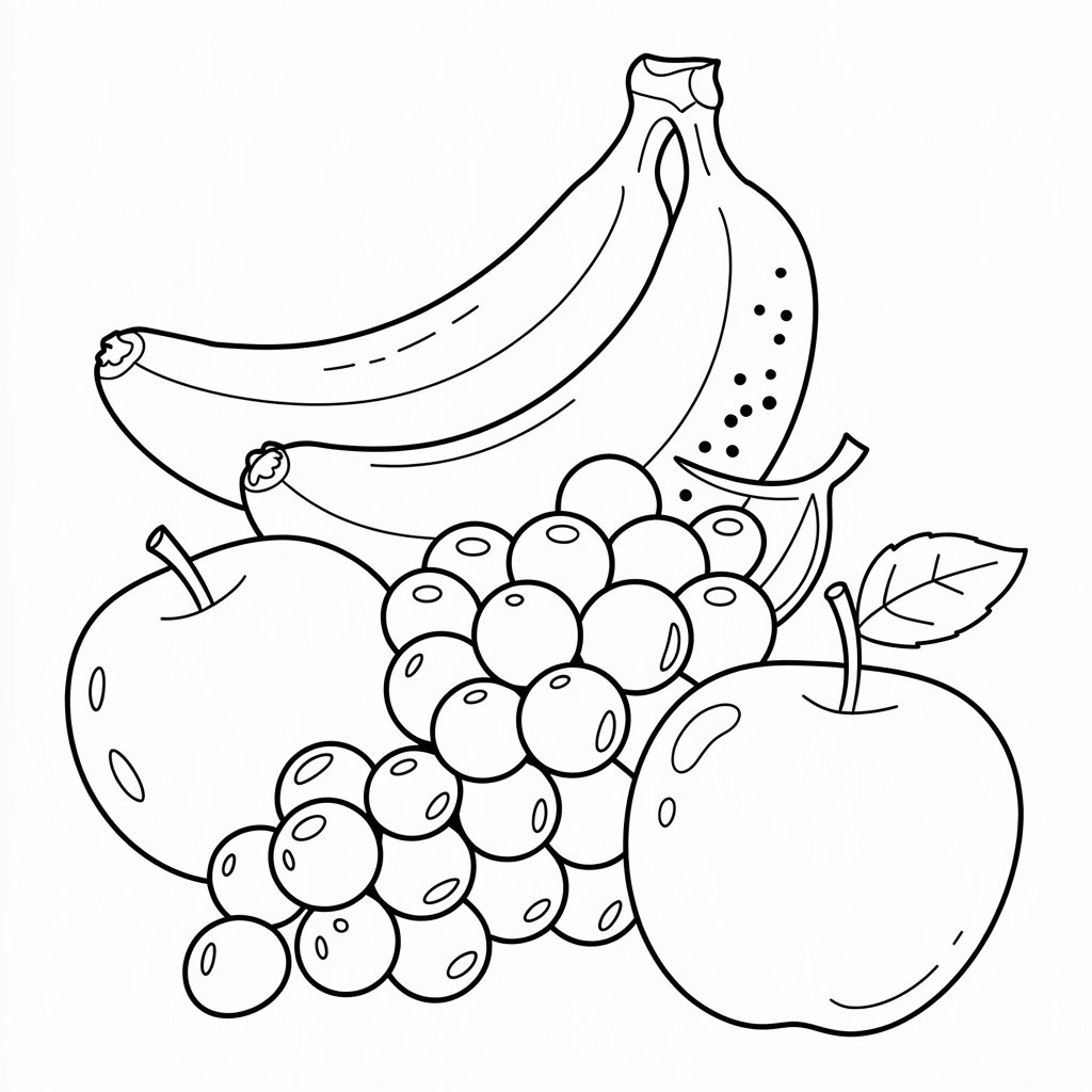 desenhos de frutas para imprimir e colorir