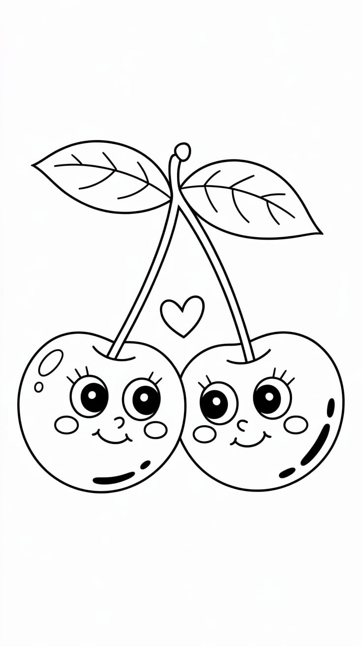 desenho frutas para colorir