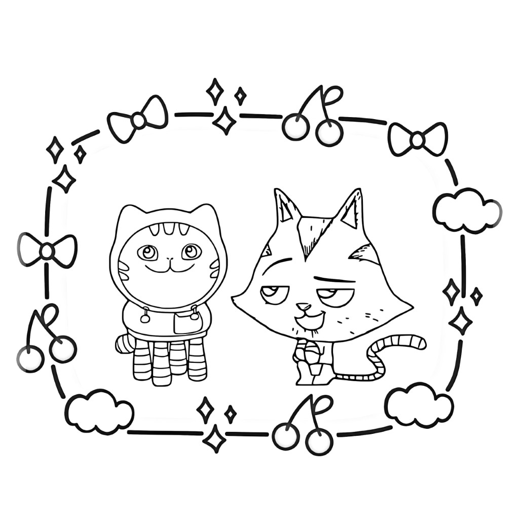 desenho para colorir gabby