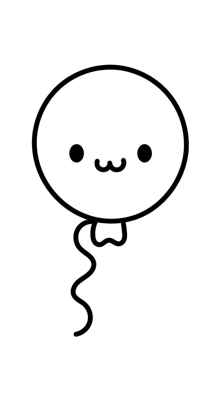 desenho de balão de aniversário para colorir