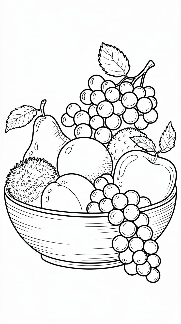 desenho fruta para colorir