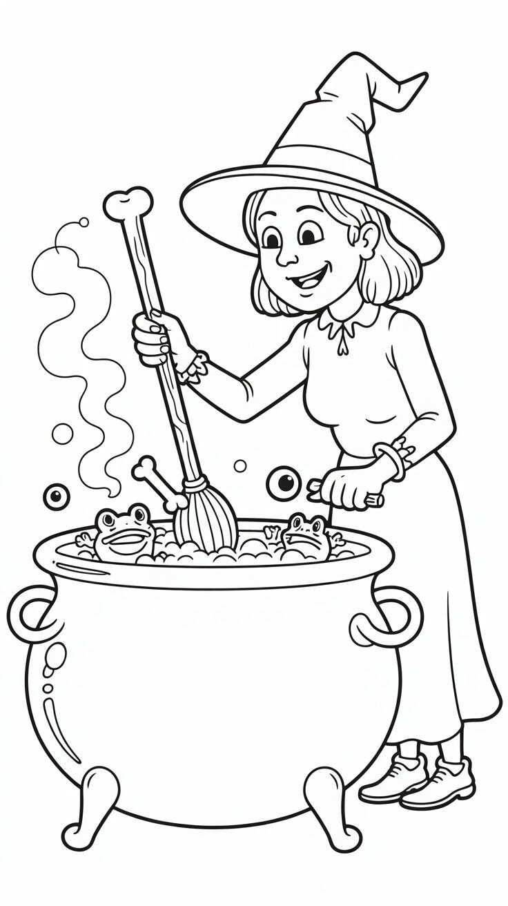 imagens de bruxa para colorir