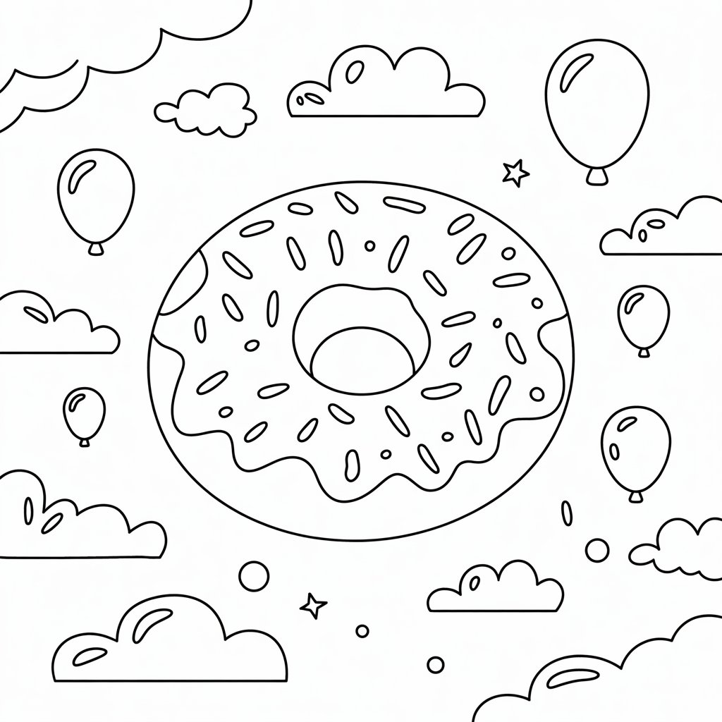 coloring donuts
