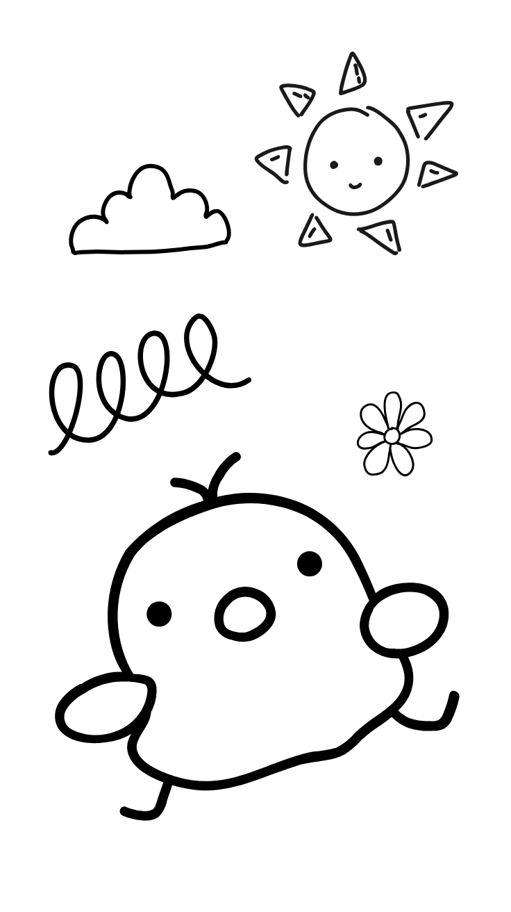 pintinhos para colorir