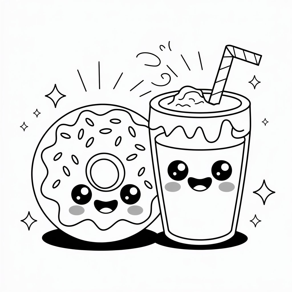 desenho donuts para colorir