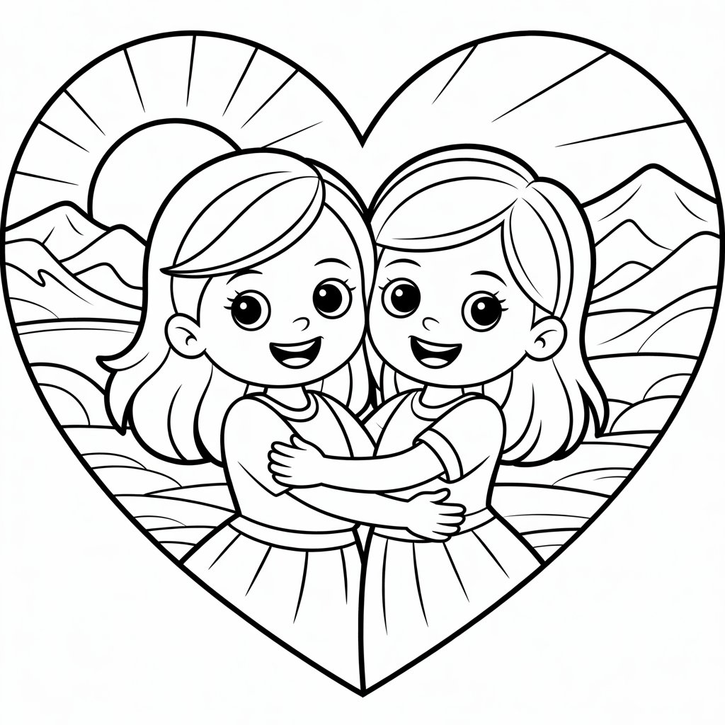 bff desenhos de melhores amigas para colorir
