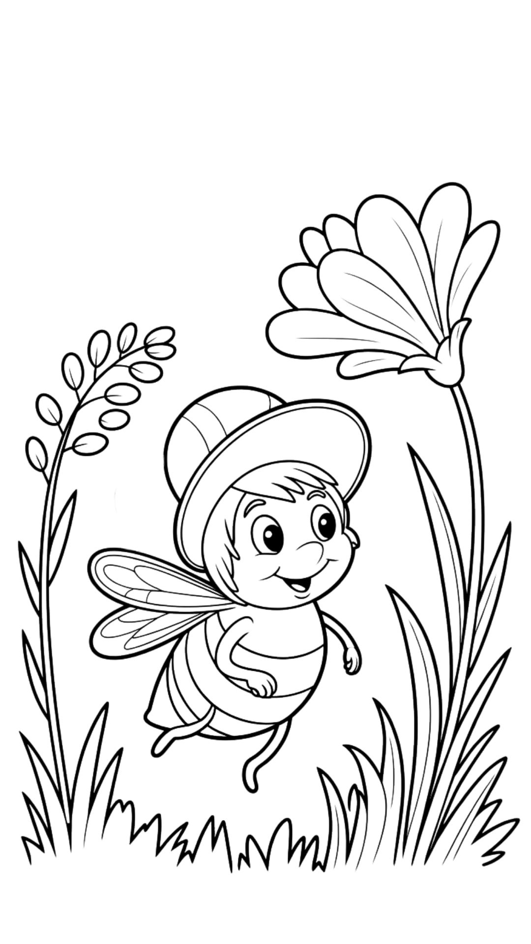 imagem de abelhas para colorir