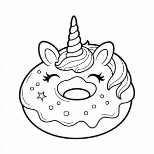 donuts desenho para colorir