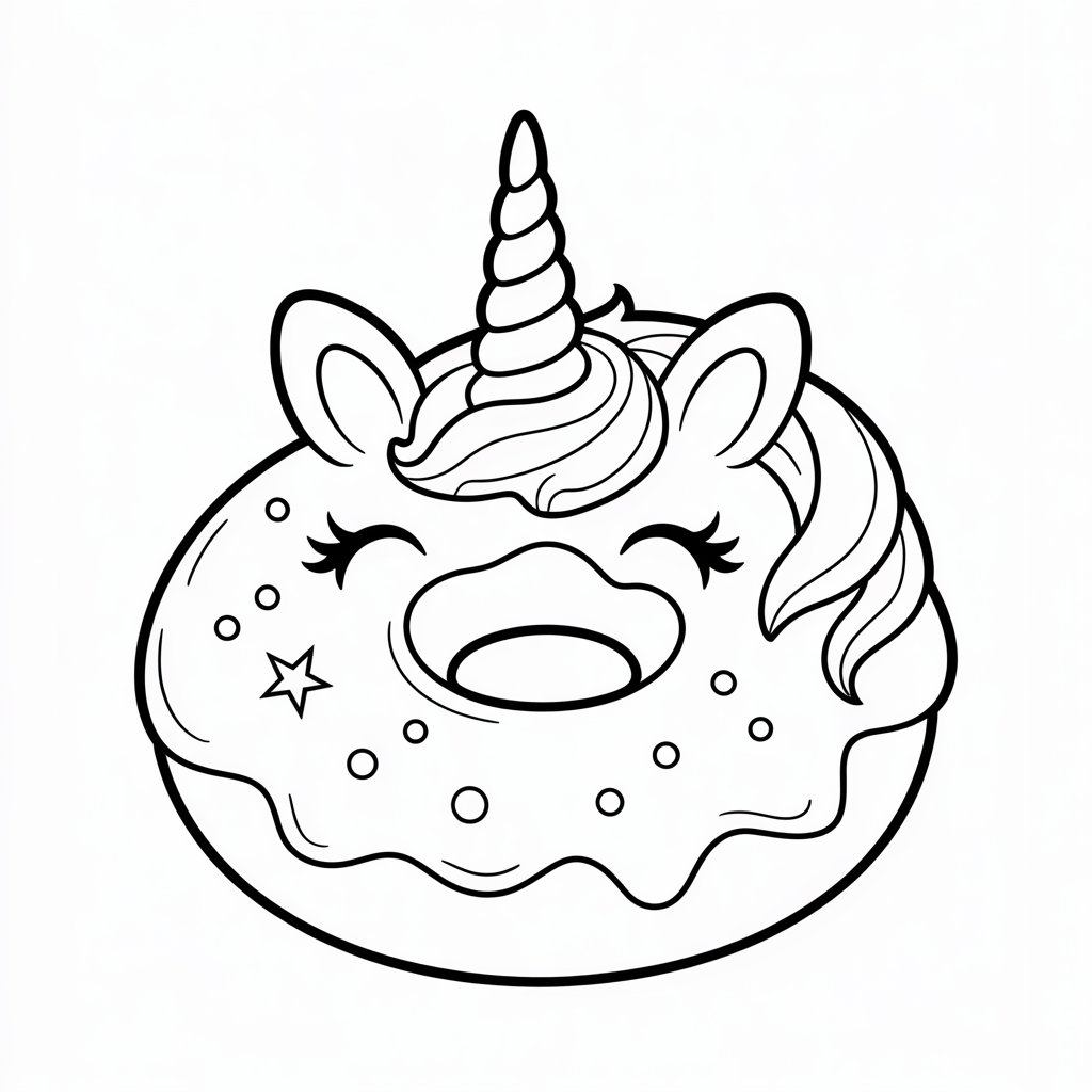 donuts desenho para colorir