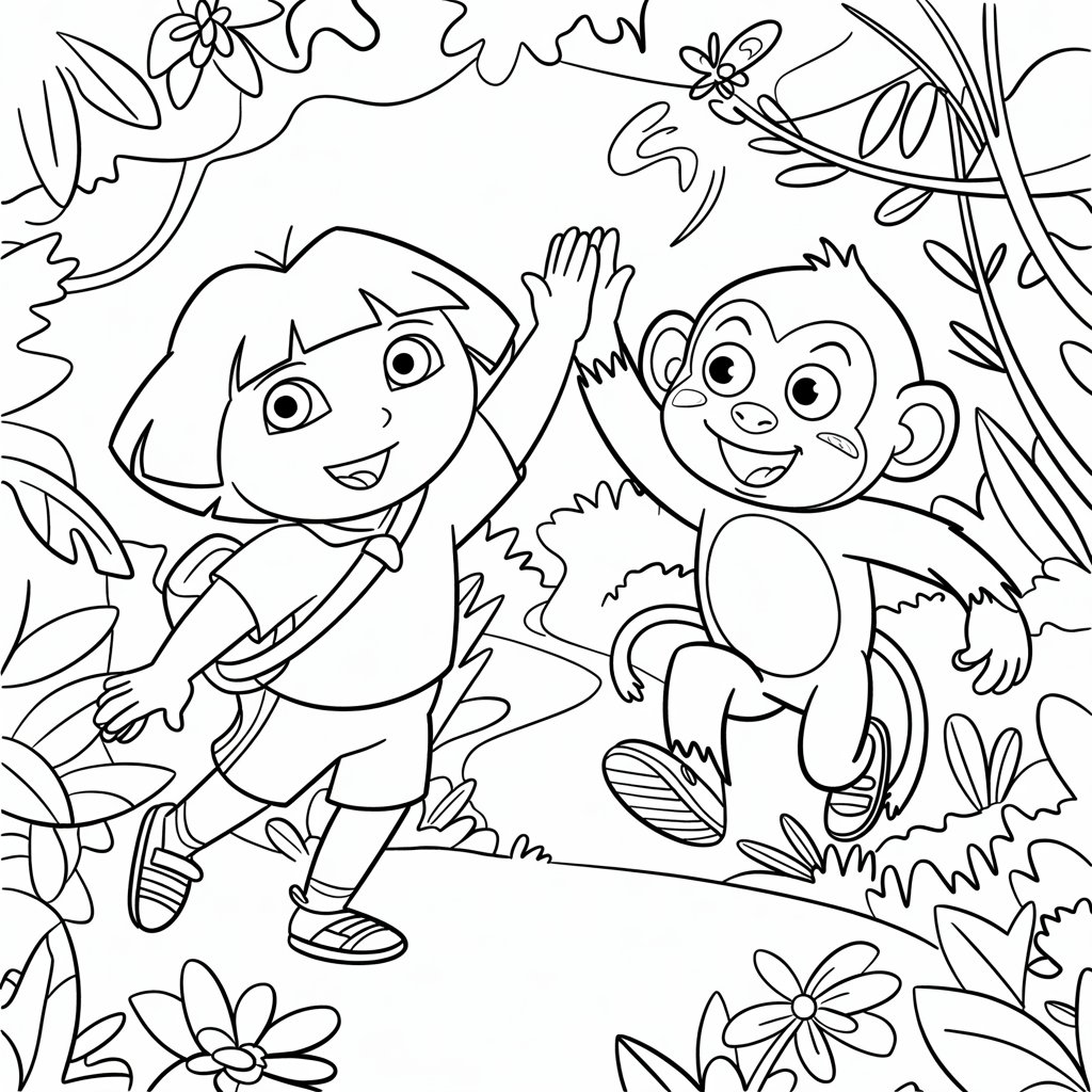 desenhos para colorir da dora aventureira