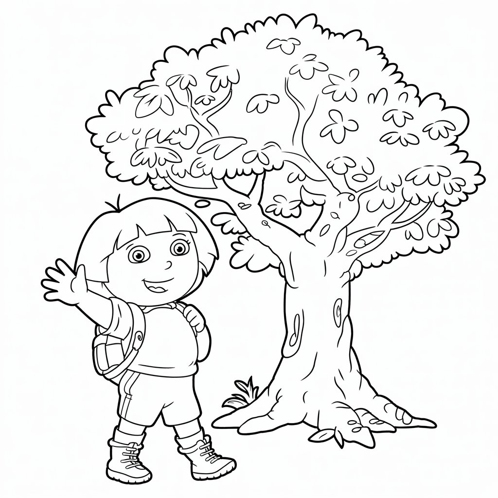 desenho para colorir dora aventureira