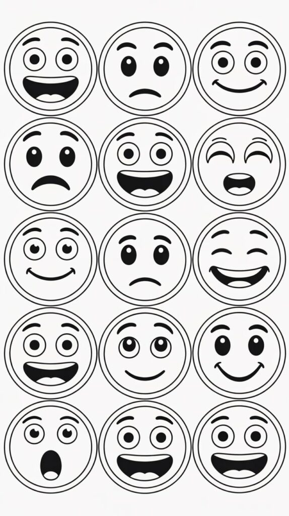 desenhos para colorir emoji