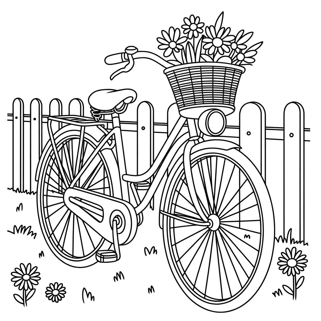 desenho para colorir bicicleta