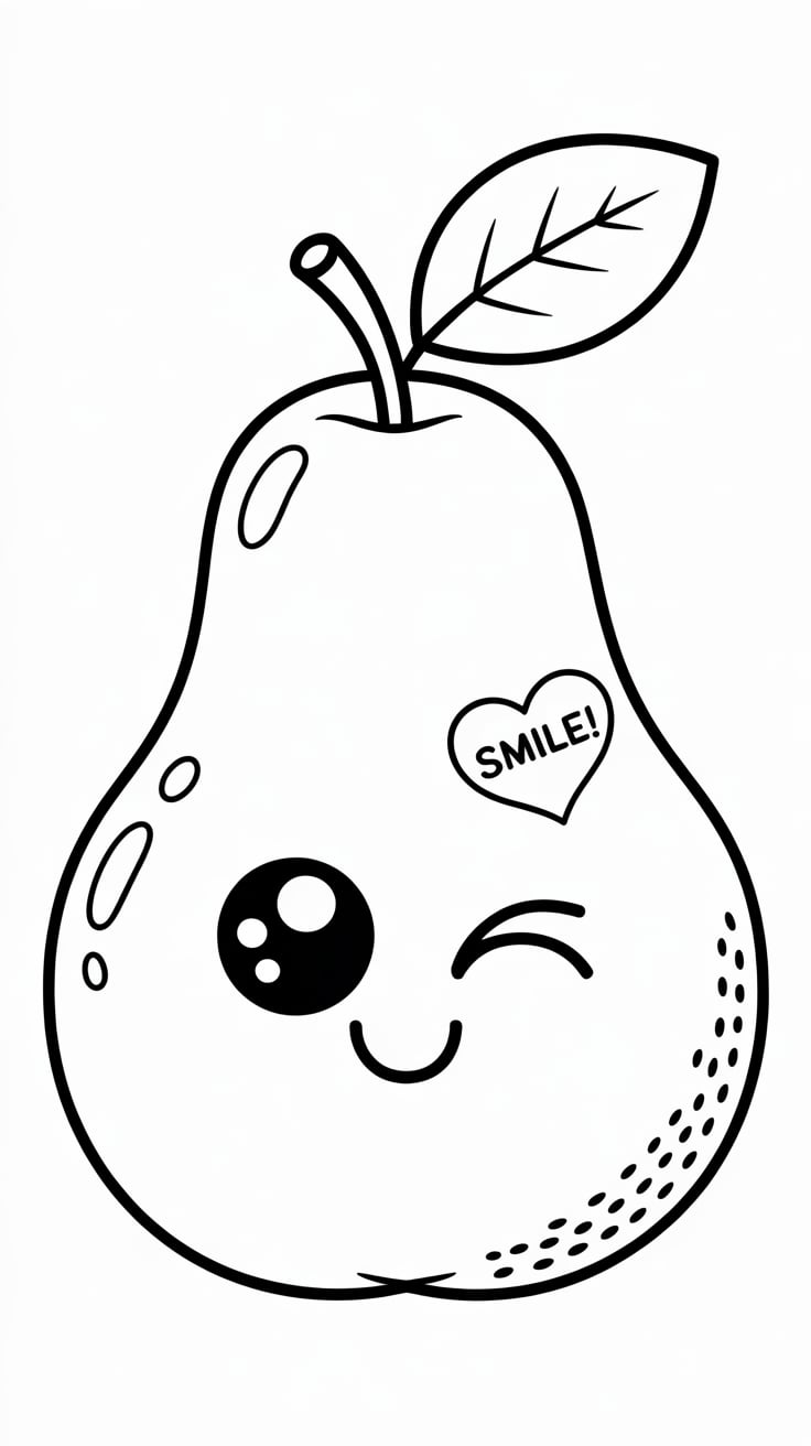 desenho de frutas para colorir