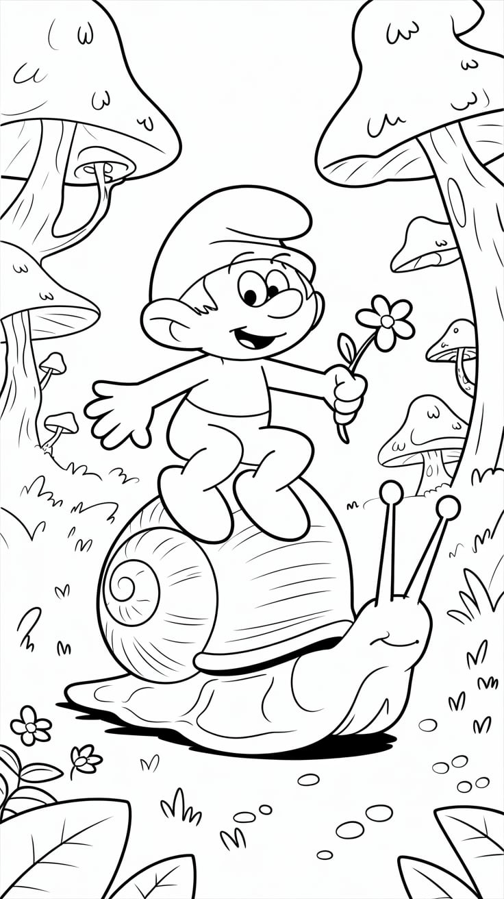 smurfs para colorir e imprimir