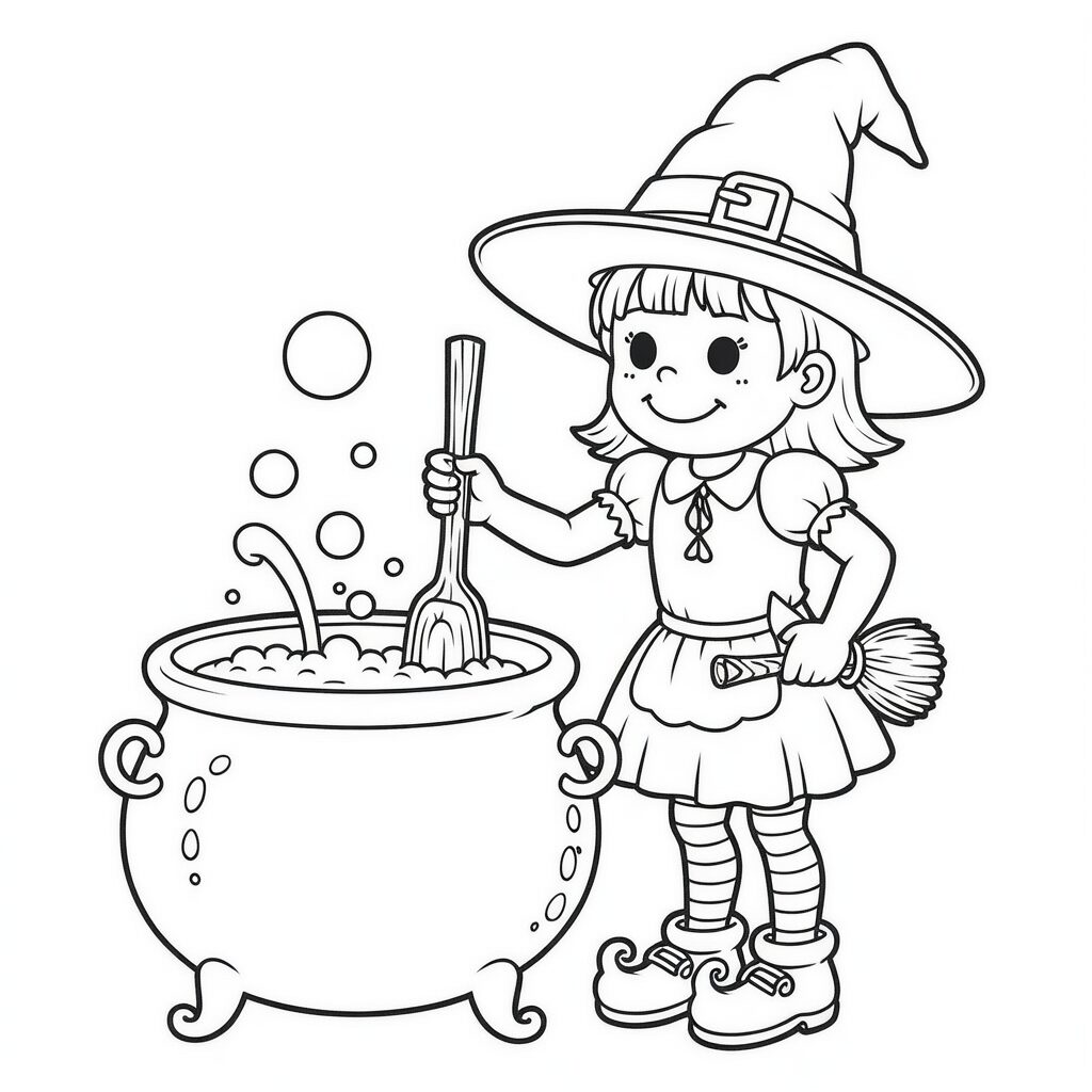 desenhos de bruxa para colorir