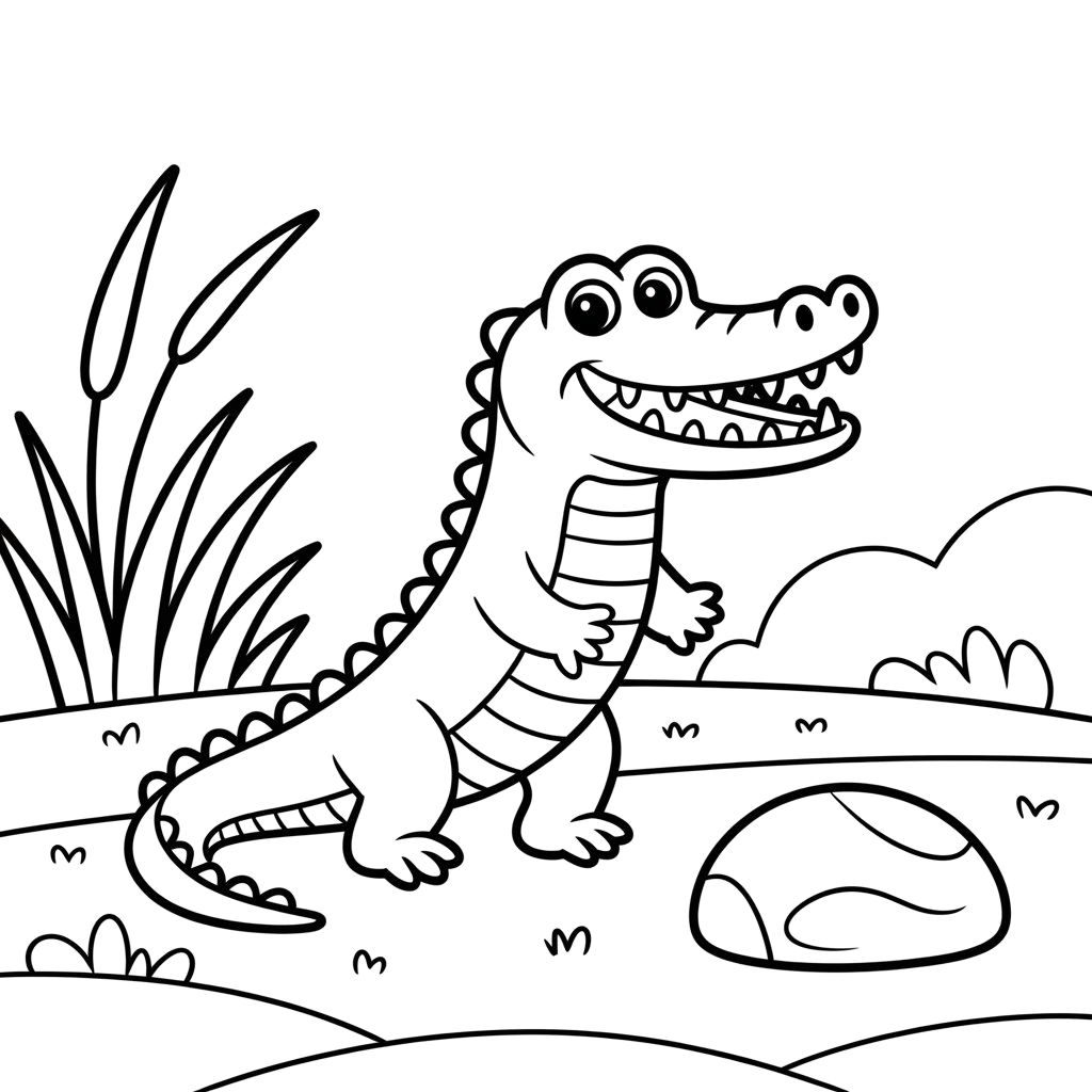 crocodilo para desenhar