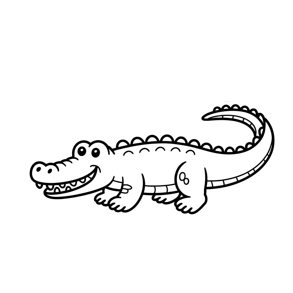 Desenhos de jacaré animais crocodilo para colorir