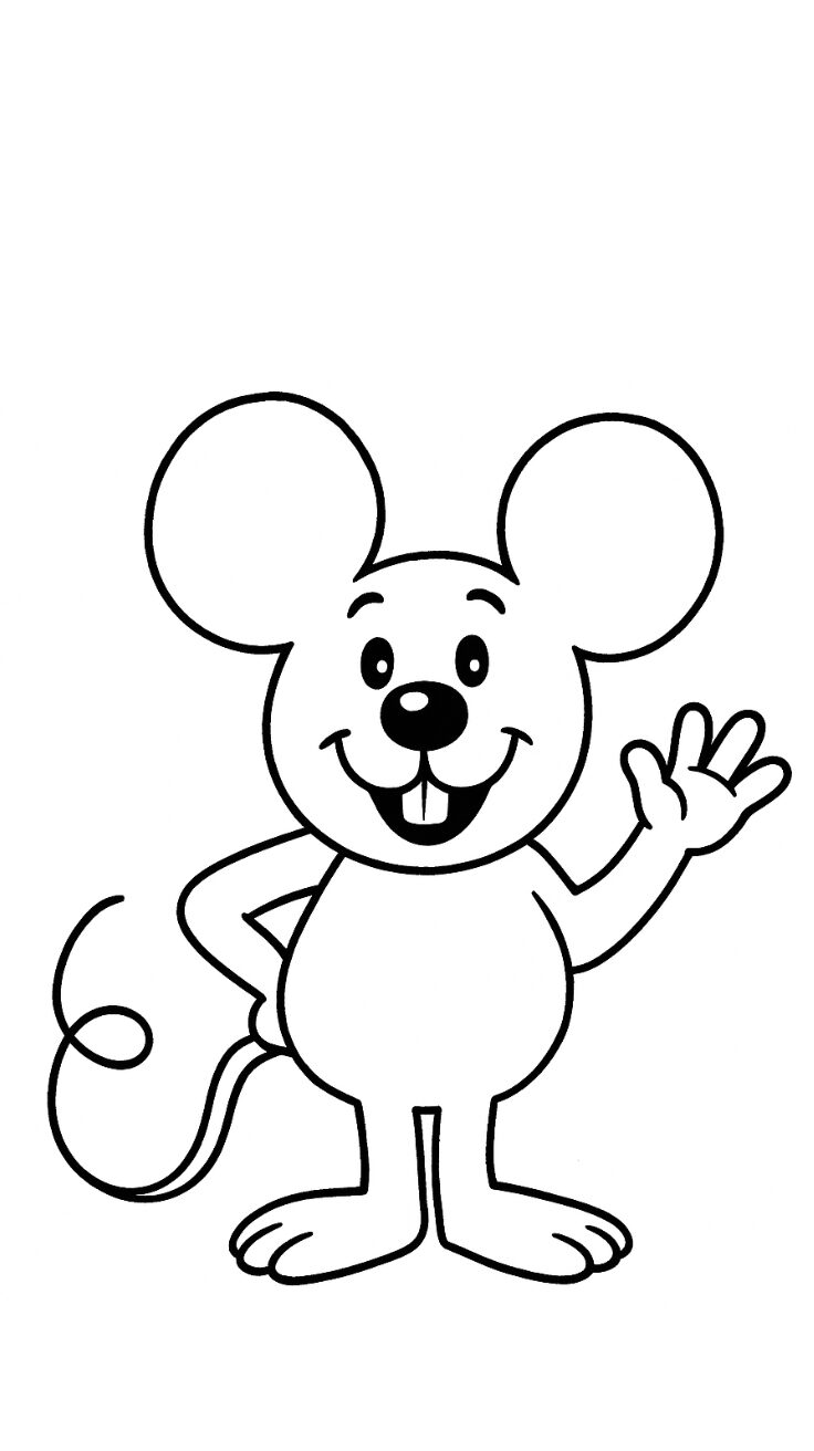 desenho para colorir de rato