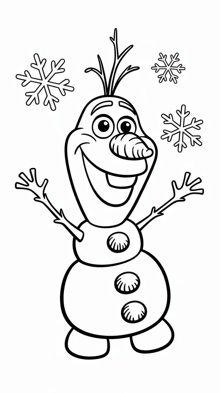 desenhos para colorir do olaf frozen