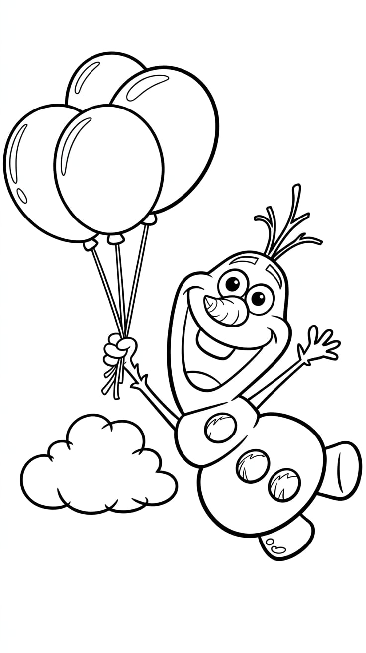 olaf desenho para colorir