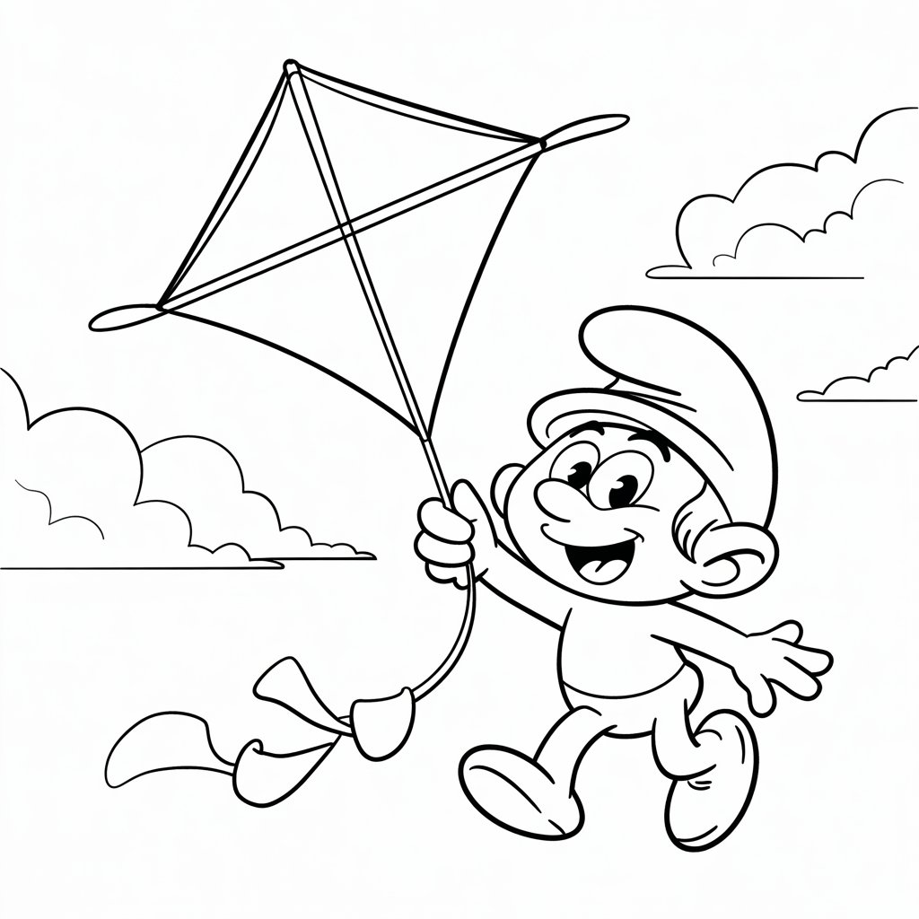 desenho do smurf para colorir
