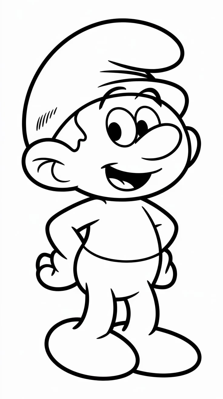desenho para colorir dos smurfs
