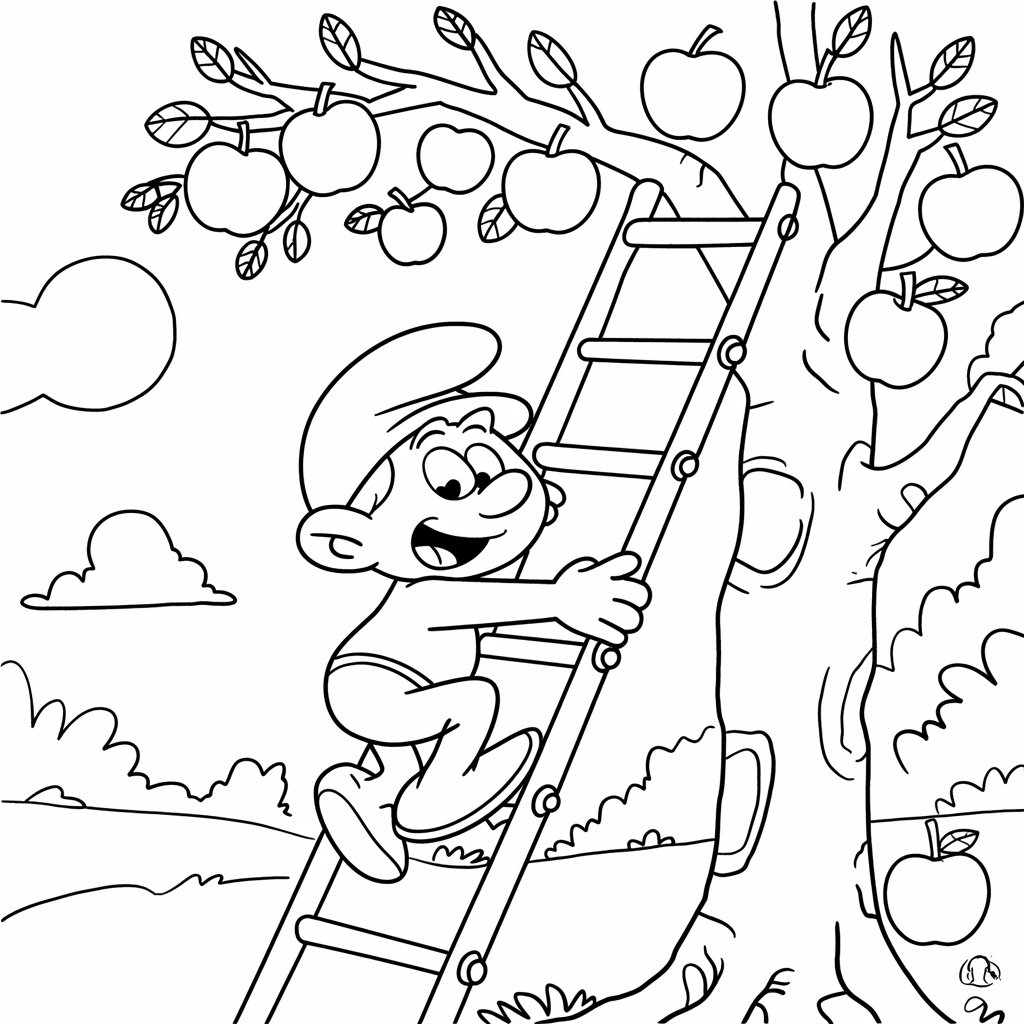 desenho dos smurfs para colorir