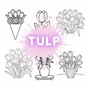 Desenho De Tulipa Para Colorir