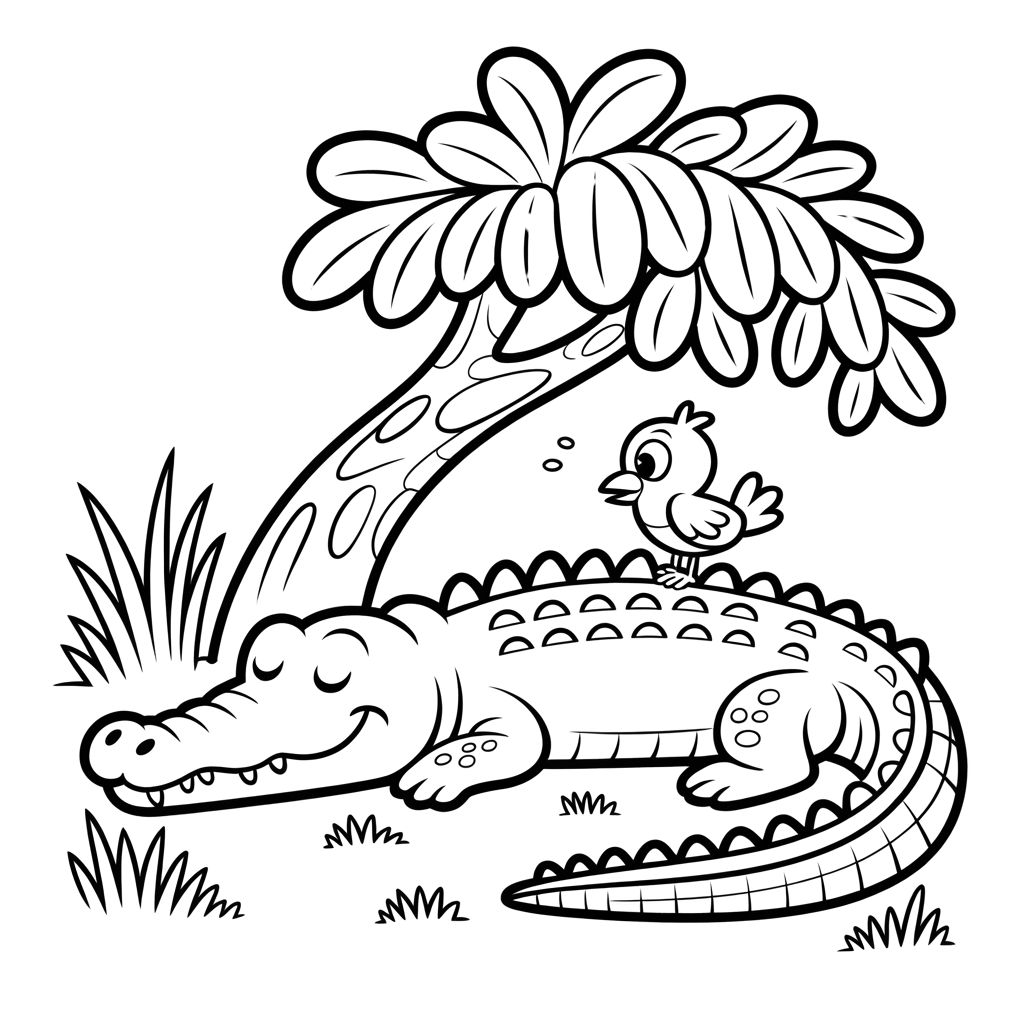 crocodilo desenho para colorir