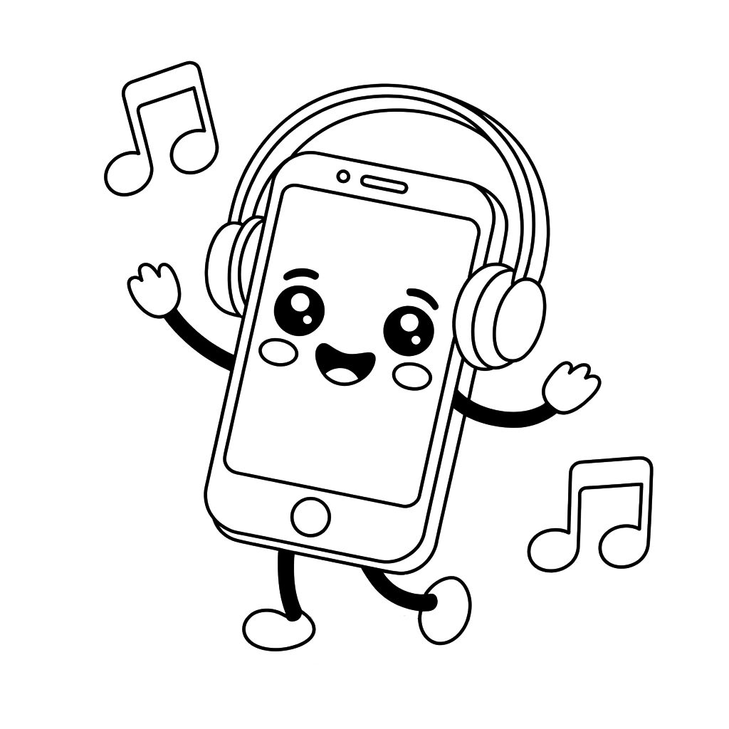 desenho de telefone para colorir e imprimir