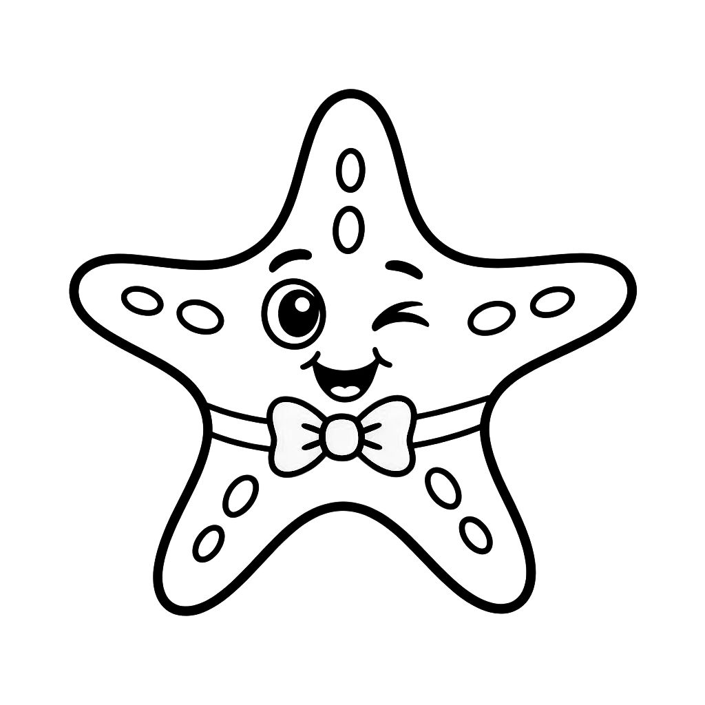 desenho estrela do mar para colorir