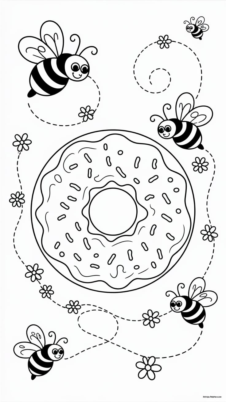 desenhos para colorir de donuts
