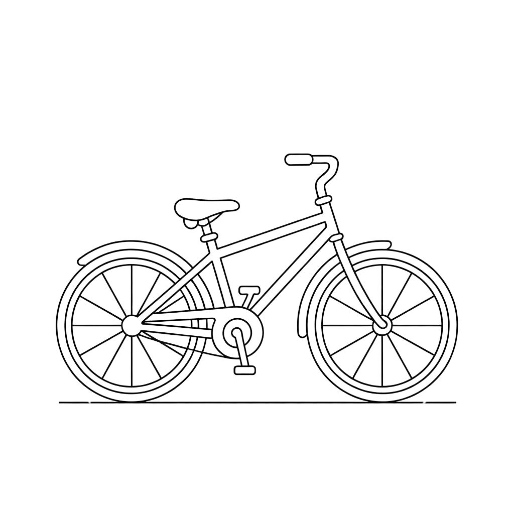 desenho de bicicleta infantil para colorir
