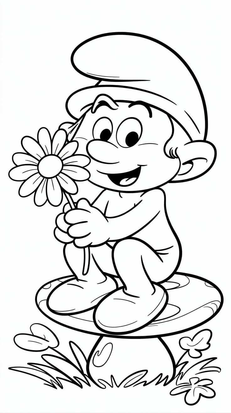 desenhos dos smurfs para colorir