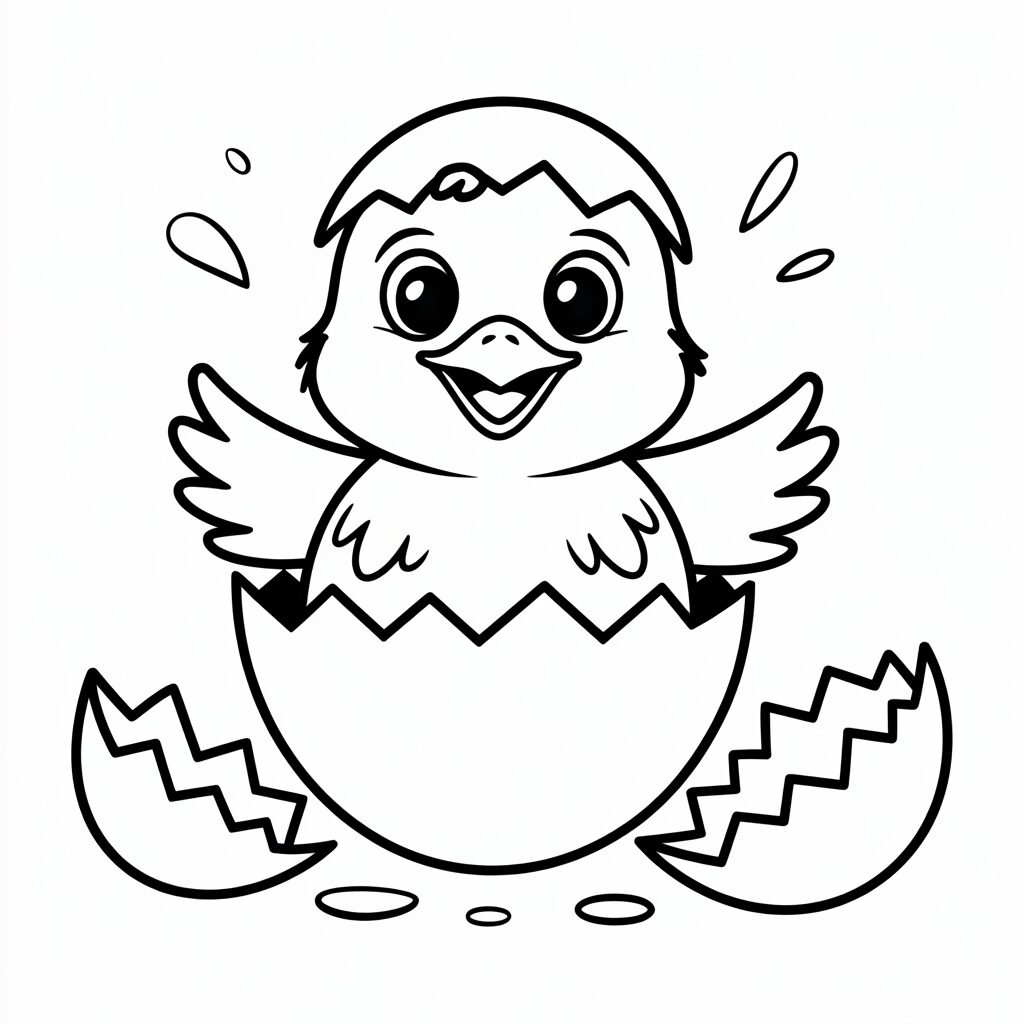 imagem de pintinho para colorir