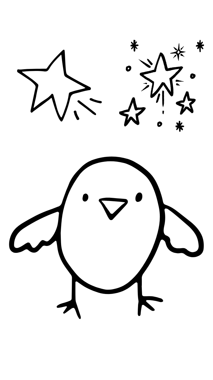 pintinho para colorir