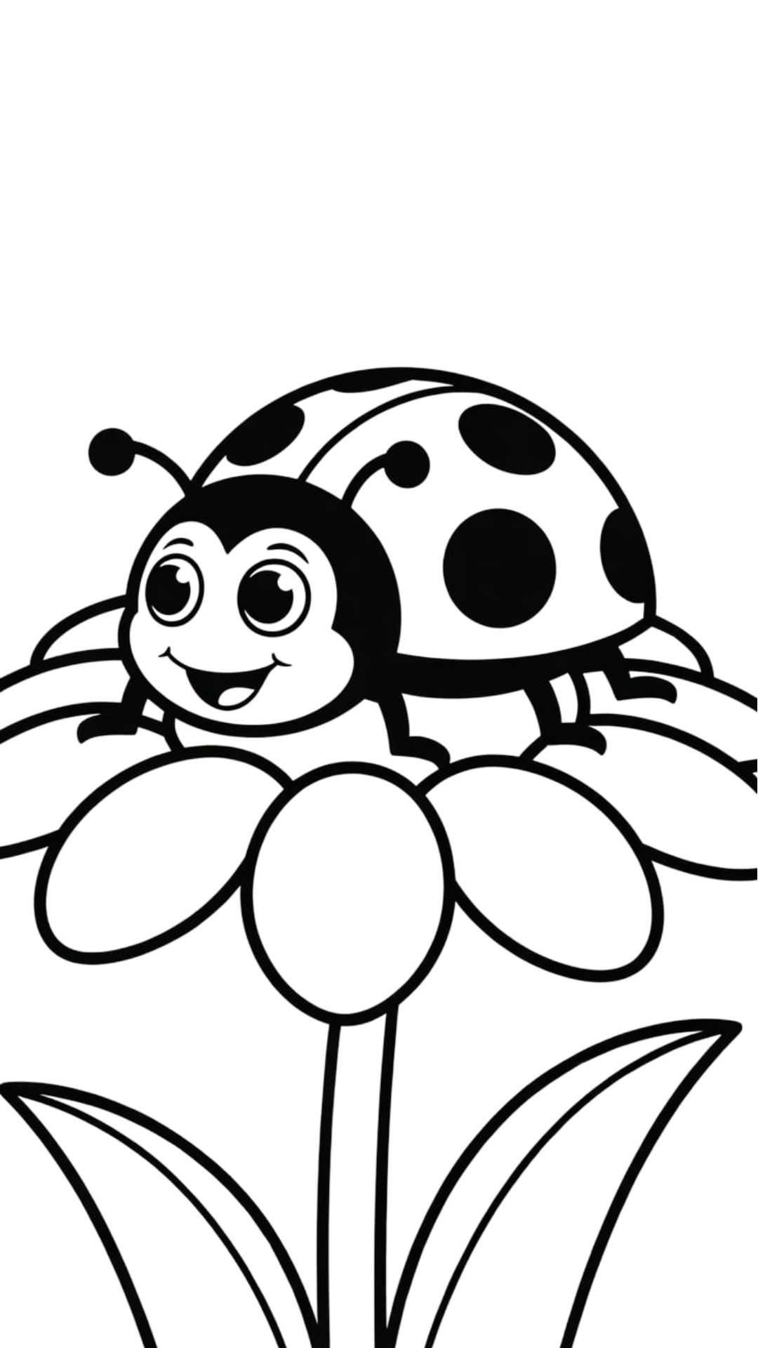 desenho para colorir de joaninha