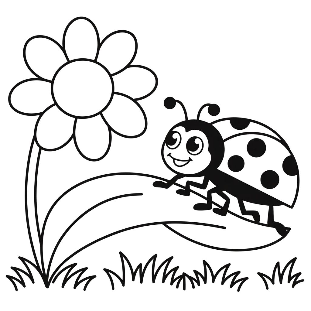 imagem de joaninha para colorir