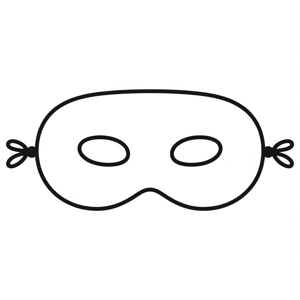 máscara de carnaval para colorir e imprimir