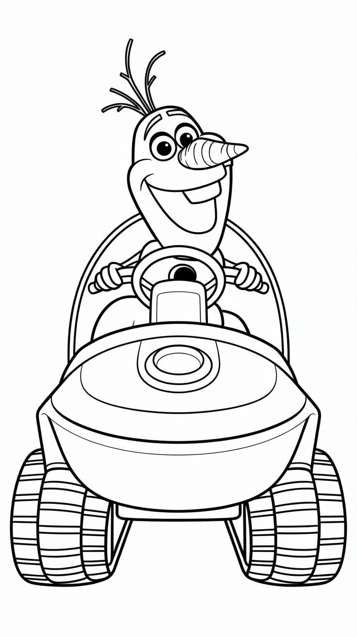 elsa e olaf para colorir