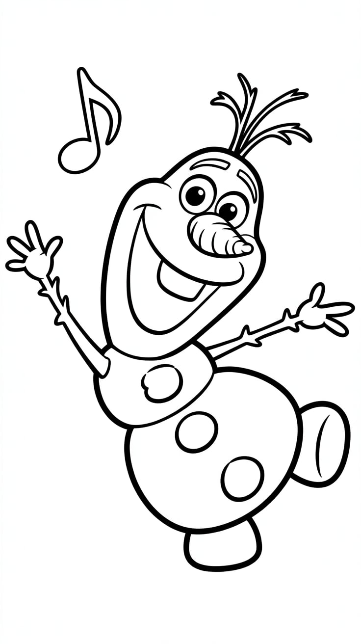 desenho colorir olaf